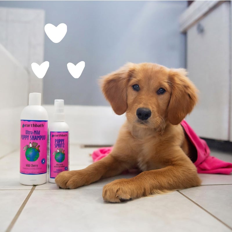 earthbath, Wild Cherry 3-in-1 Puppy Deodorizing Spritz - Dog Odor Eliminator for Strong Odor, Cruelty-Free Dog Cologne, Wash Spray, Made in USA, Bathing Supplies - 8 Oz (1 Pack) - Image 5
