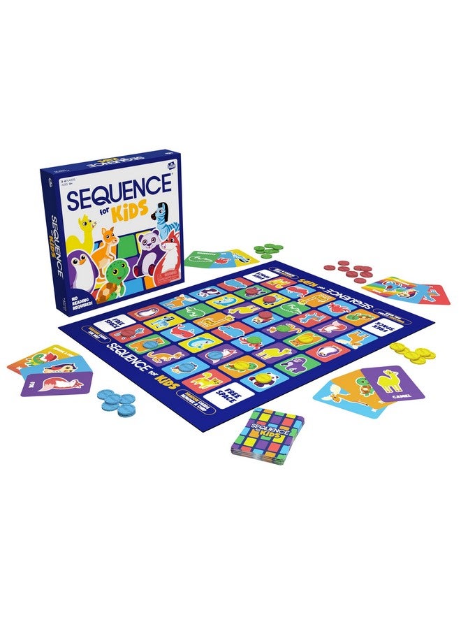 Jax SEQUENCE for Kids -- The 'No Reading Required' Strategy Game by Jax and Goliath, Multi Color, 11 inches (2-4 players) (Packaging May Vary) - Image 2
