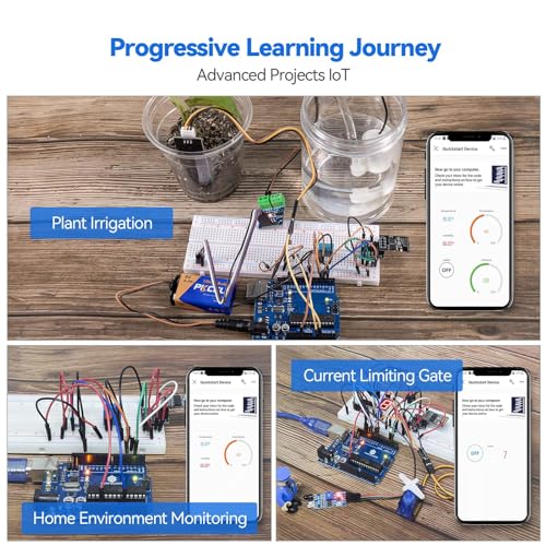 SunFounder Ultimate Starter Kit Compatible with Arduino UNO IDE Scratch, 3 in 1 IoT/Smart Car/Basic Kit with Online Tutorials, Video Courses, 192 Items, 87 Projects, Suitable for Age 8+ Beginners - Image 4