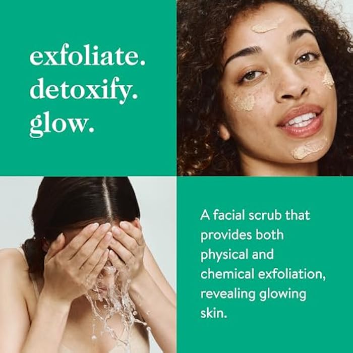 good.clean.goop beauty The Fruit Facial Exfoliating Scrub | Gentle Face Exfoliator to Smooth Skin Texture | AHA Glycolic Acid, Grape Seed Exfoliant & Chia Seed Oil | Cruelty Free | 2 fl oz - Image 2