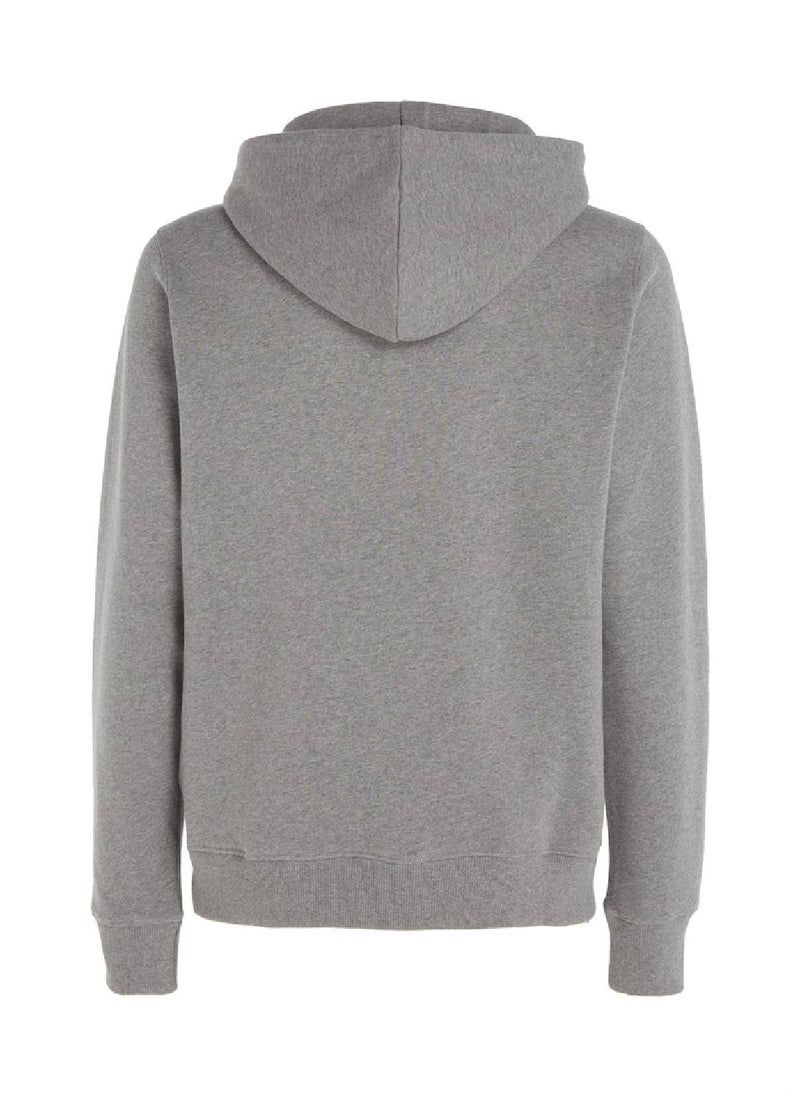 Calvin Klein Jeans - Calvin Klein Jeans Men's Hoody - Long Sleeves - Sportswear - Cotton Sweatshirt, Grey - Image 1