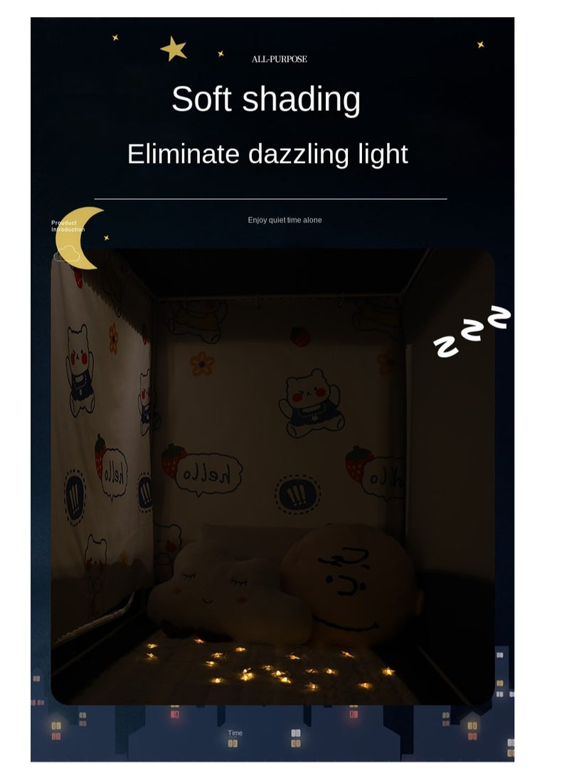 Y&D Bed Canopy Tents Curtain Blackout Curtain Single Bed Tent Curtain Student Shading Cloth Bed Canopy Mosquito Net Student Sleep Privacy Protection - Image 2