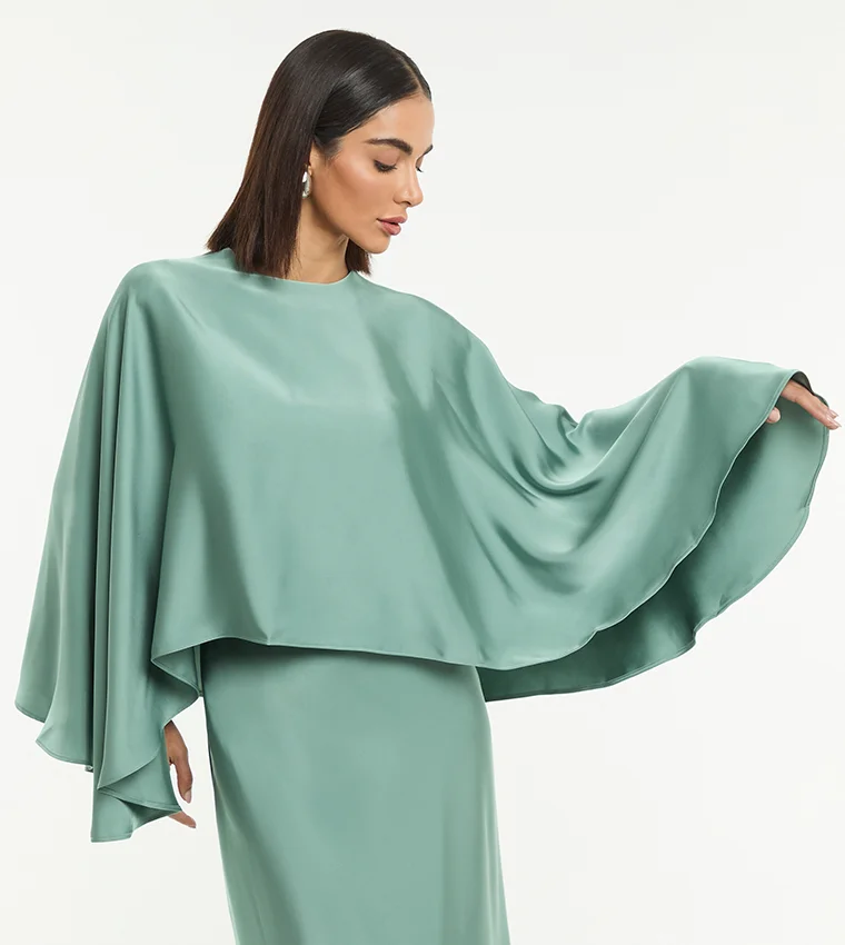 BCBG DRAPED SATIN BOLERO
