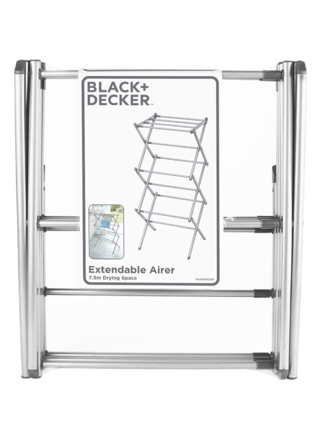 BLACK+DECKER Extendable Compact Clothes Drying Rack Cool Grey 100 x 76 x 38 cm 61069 - Image 5