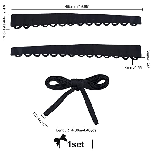 AHANDMAKER 160 Inch Women's Tie Back for Wedding Bridal Gown, 19 Inch Wedding Dress Loops, Adjustable Wedding Dress Loops Lace up for Prom Dress, Dress Cord Loops for Zipper Replacement or Buttons - Image 2