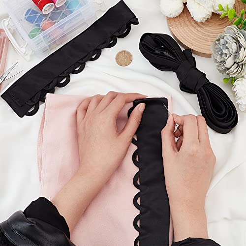 AHANDMAKER 160 Inch Women's Tie Back for Wedding Bridal Gown, 19 Inch Wedding Dress Loops, Adjustable Wedding Dress Loops Lace up for Prom Dress, Dress Cord Loops for Zipper Replacement or Buttons - Image 3