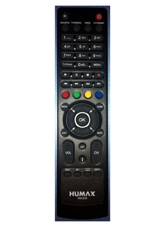 Humax TV Receiver Remote Control Black 