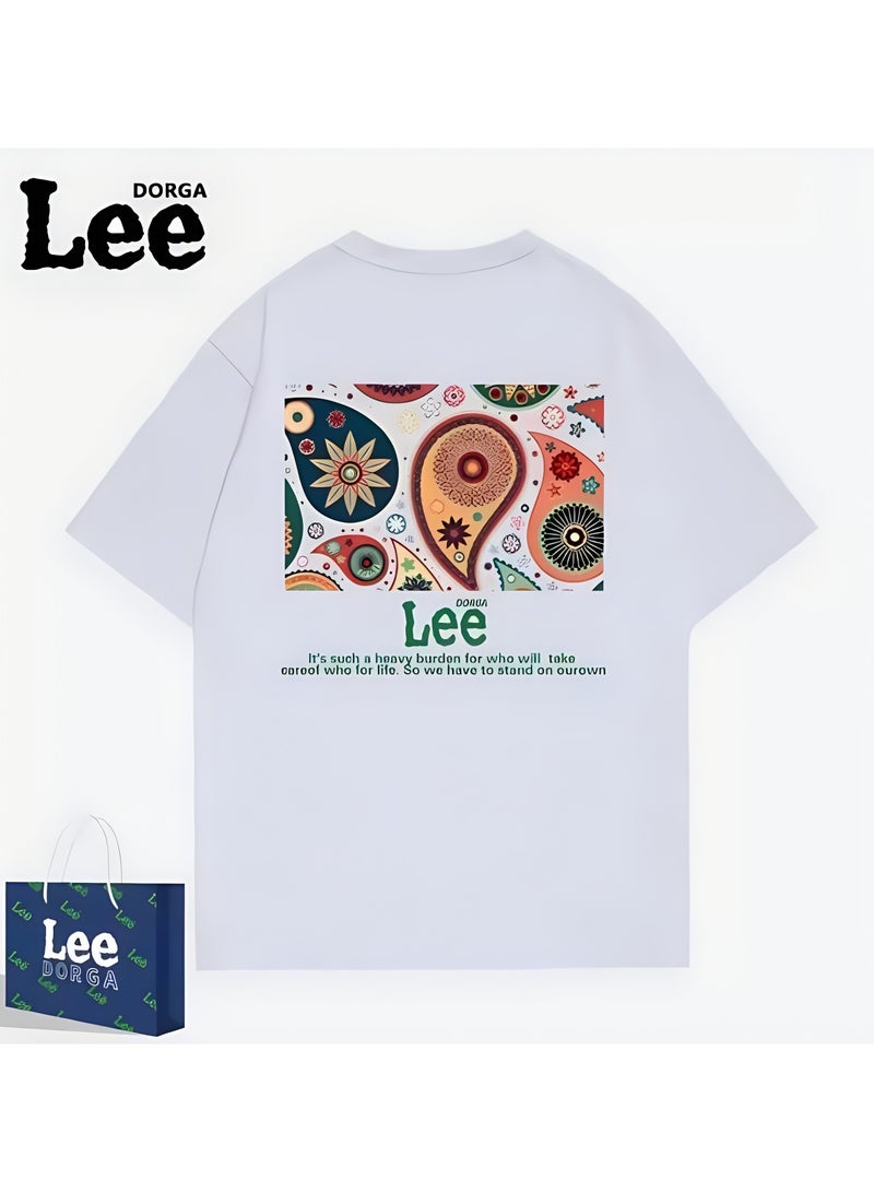 LEE New Fashionable Casual LEE Co Branded T-shirt