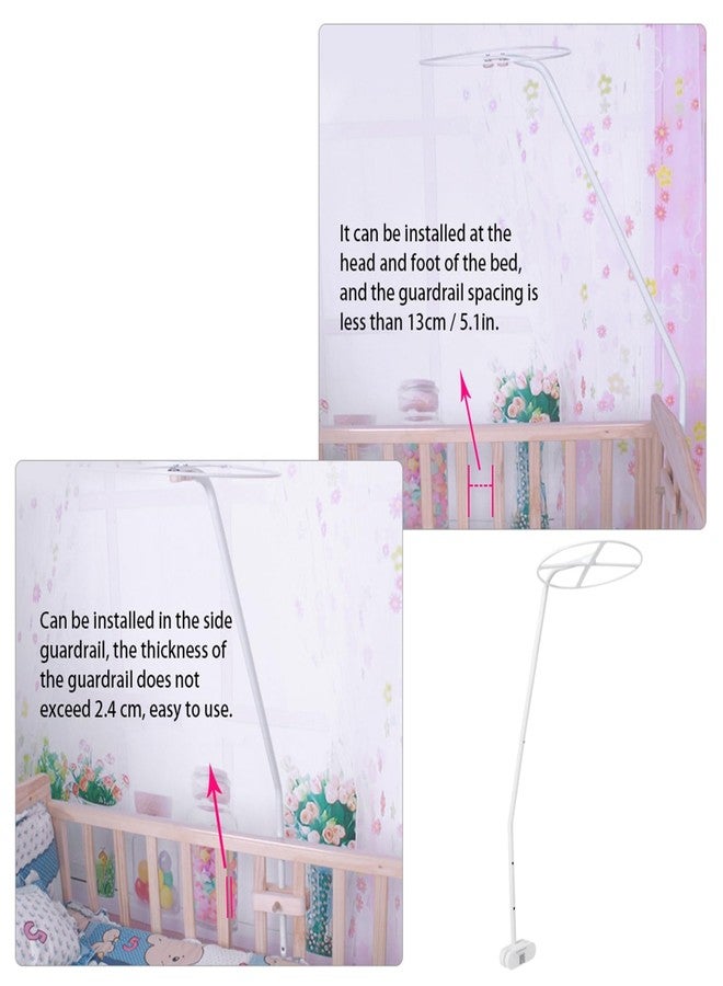 WGFOIP Crib Canopy Holder, Adjustable Height Baby Crib Canopy Stand Net Accessories for Various Domed Net - Image 4