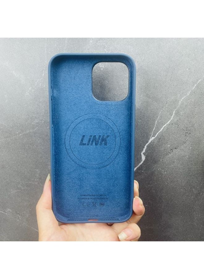 For Apple IPhone12Promax Official Website True Liquid Silicone Magsafe Magnetic Animation Phone Case-Color:Cloud Cyan-Applicable Model:iPhone 12/ 12Pro (magnetic + Shell Animation + Intact Packaging)