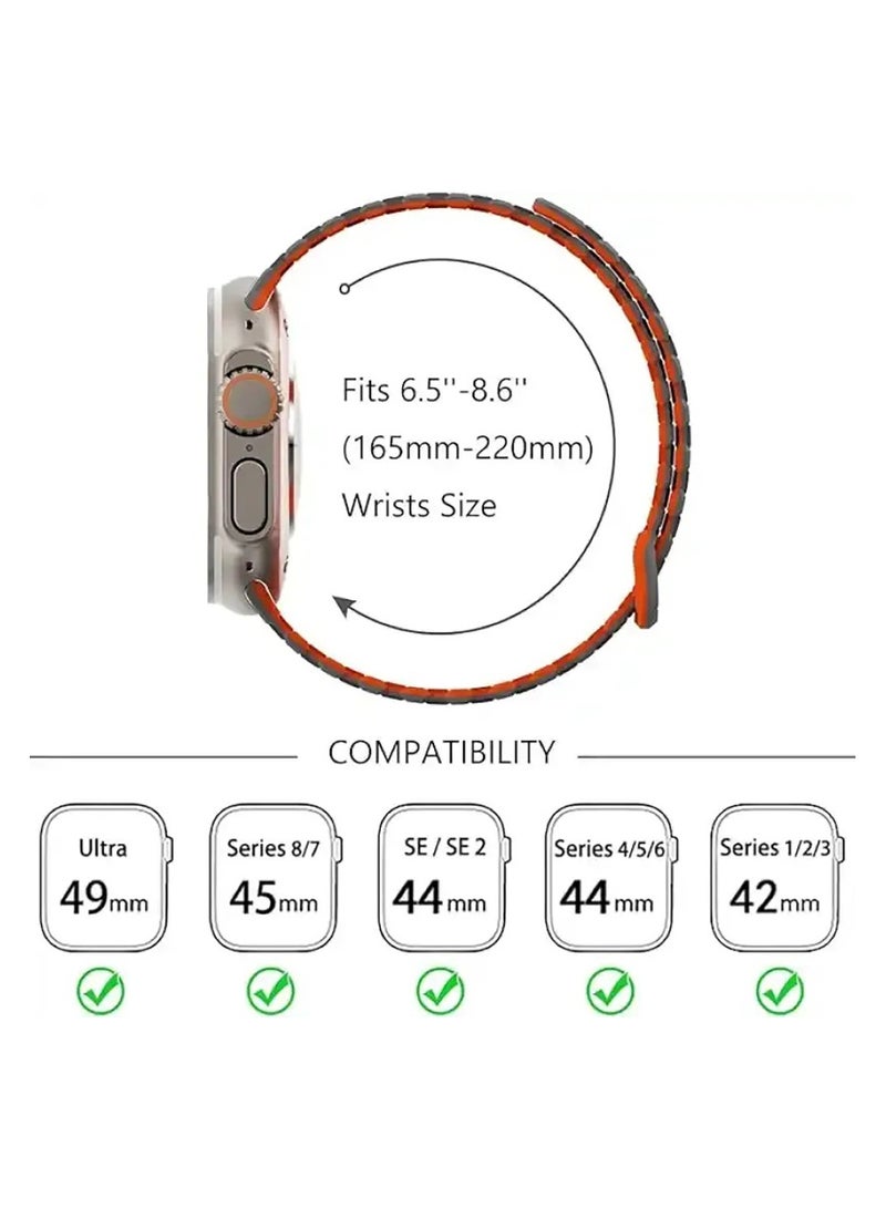 O Ozone (Pack of 4) Silicone Magnetic Bands Compatible with Apple Watch Series 10 | Ultra 2 | 9 | 8 Ultra | 8 | 7 | 6 | SE, 49/46/45/44/42mm, Replacement Sport Magnet Strap for Men & Women-Multicolor1 - Image 2