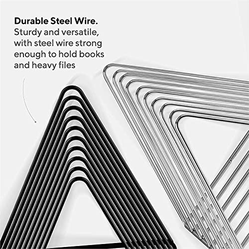 Namani Triangular Magazine Holder For Table|Desk Organizers|Bookshelf Triangle Magazine|Desktop Organizer|File|Books Stand|File Storage Rack For Office,Stainless Steel,Tiered Shelf - Countertop - Image 4