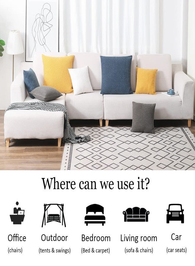 COCOPLOCEUS Pillow Covers 26x26 Set of 2 Cotton Euro Shams with Hidden Zipper Wrinkle Resistant Breathable Decorative Waffle Weave Pillowcases for Couch, Sofa, Bedroom Car, Ivory White - Image 5
