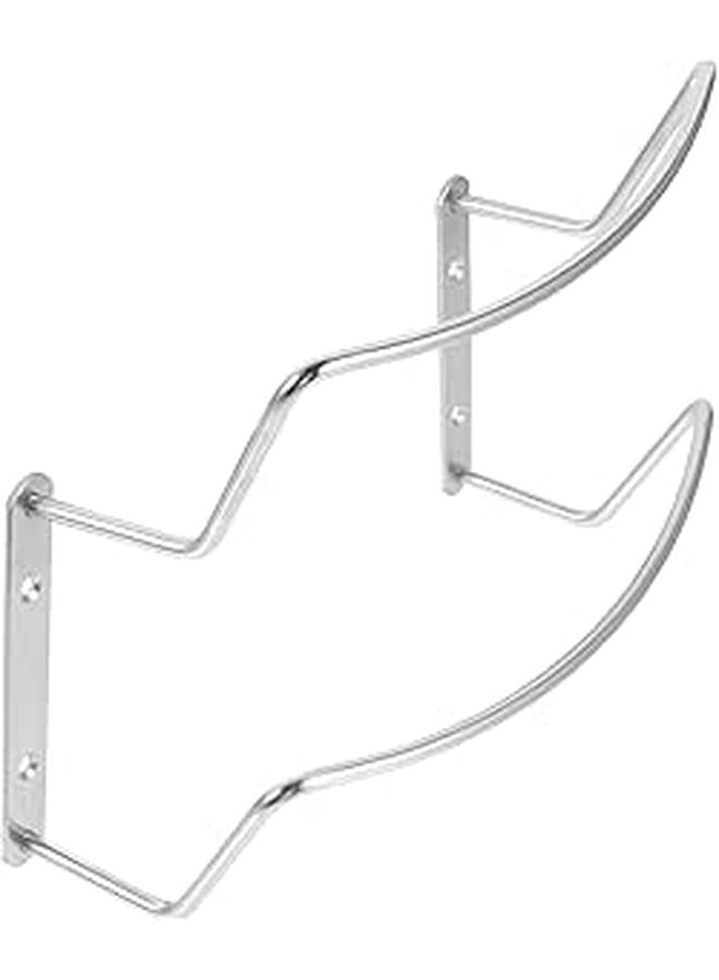 Stainless Steel Wall Mounted Pot Lid Rack with Slip Design Space Saving Kitchen Organizer - Image 1