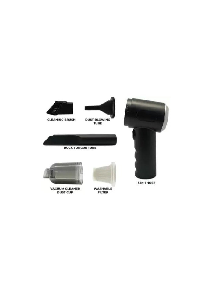 FARROBIZZ 3 in 1 Handheld Vacuum Car Cleaner Wireless Rechargeable Vacuum Cleaner 3 in 1 Handheld Vacuum Vehicle Interior Cleaner (600 ml)  - Image 2