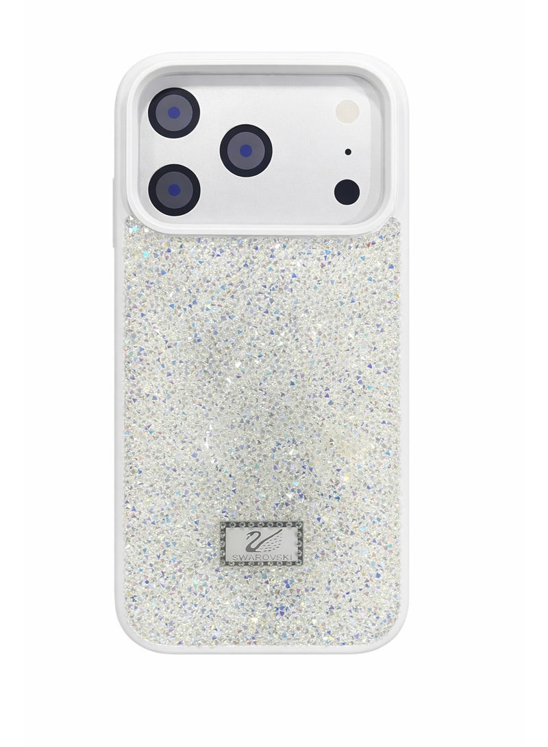 VR CREATIVE Luxury Glitter Diamond Phone Case for Apple iPhone 17 Pro Sparkling Rhinestone Bling Protective Cover - White - Image 1