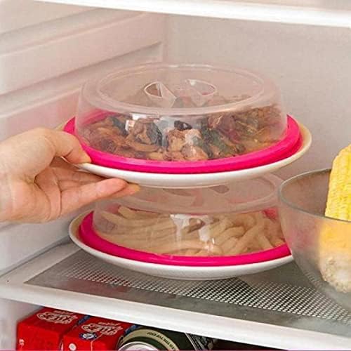 Upkaranwale Transparent Microwave Heating Silicone Fresh-Keeping Cover Refrigerator Fresh-Keeping Film Sealed Food Bowl Cover (Pack Of 1) - Image 4