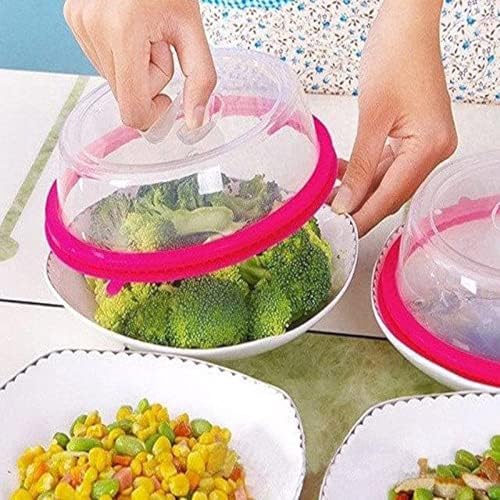 Upkaranwale Transparent Microwave Heating Silicone Fresh-Keeping Cover Refrigerator Fresh-Keeping Film Sealed Food Bowl Cover (Pack Of 1) - Image 1