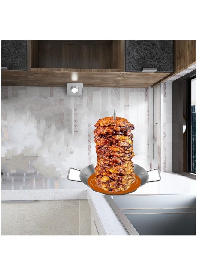 Gyro Pan with Skewer, Gyro Pan with Skewer for Oven, Vertical Skewer Pan, Vertical Skewer Pan for Oven, Stainless Steel Vertical Skewer Pan, Gyro Cooking Plate  - Image 4