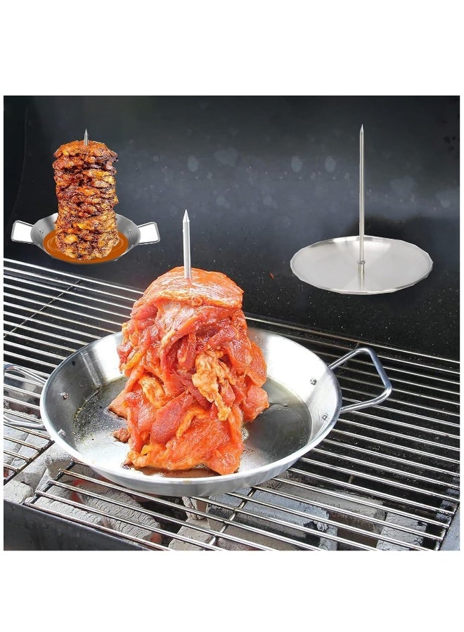 Gyro Pan with Skewer, Gyro Pan with Skewer for Oven, Vertical Skewer Pan, Vertical Skewer Pan for Oven, Stainless Steel Vertical Skewer Pan, Gyro Cooking Plate  - Image 3