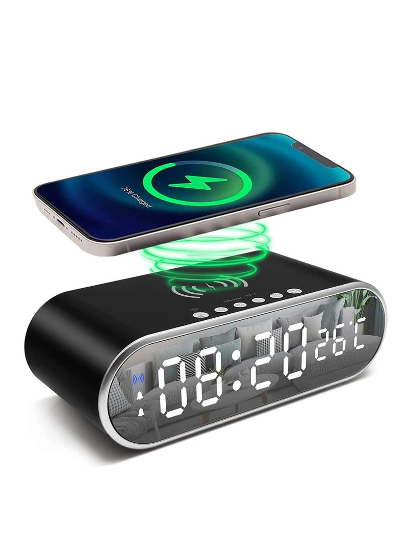 oem - Digital Alarm Clock with Wireless Charging,15W Fast Wireless Charger Station for Phone - Image 1