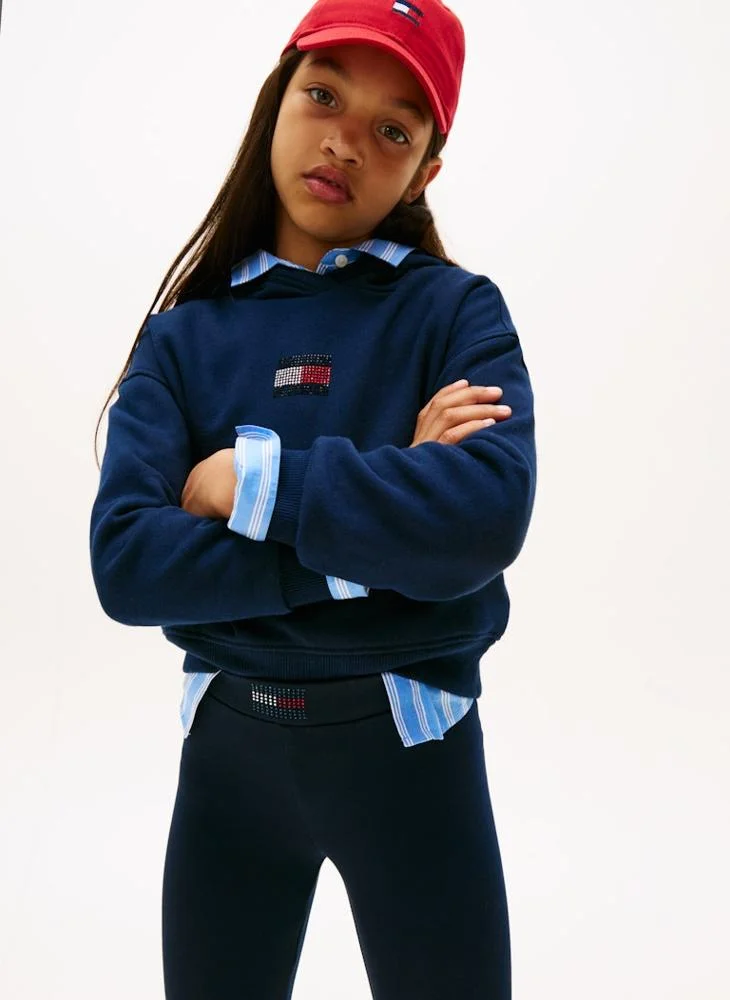 Tommy Hilfiger Blue Kids Flag Rhine Stone Legging for Men | Best Price UAE