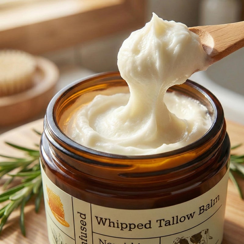 BAISEN DIARY 2PCS Beef Tallow for Skin, Grass-Fed Beef Tallow Balm with Raw Honey, Whipped Tallow Face & Body Cream, Natural Moisturizing Tallow Balm, Hydrating Organic Skin Care for Dry, Sensitive & Mature Skin - Image 2