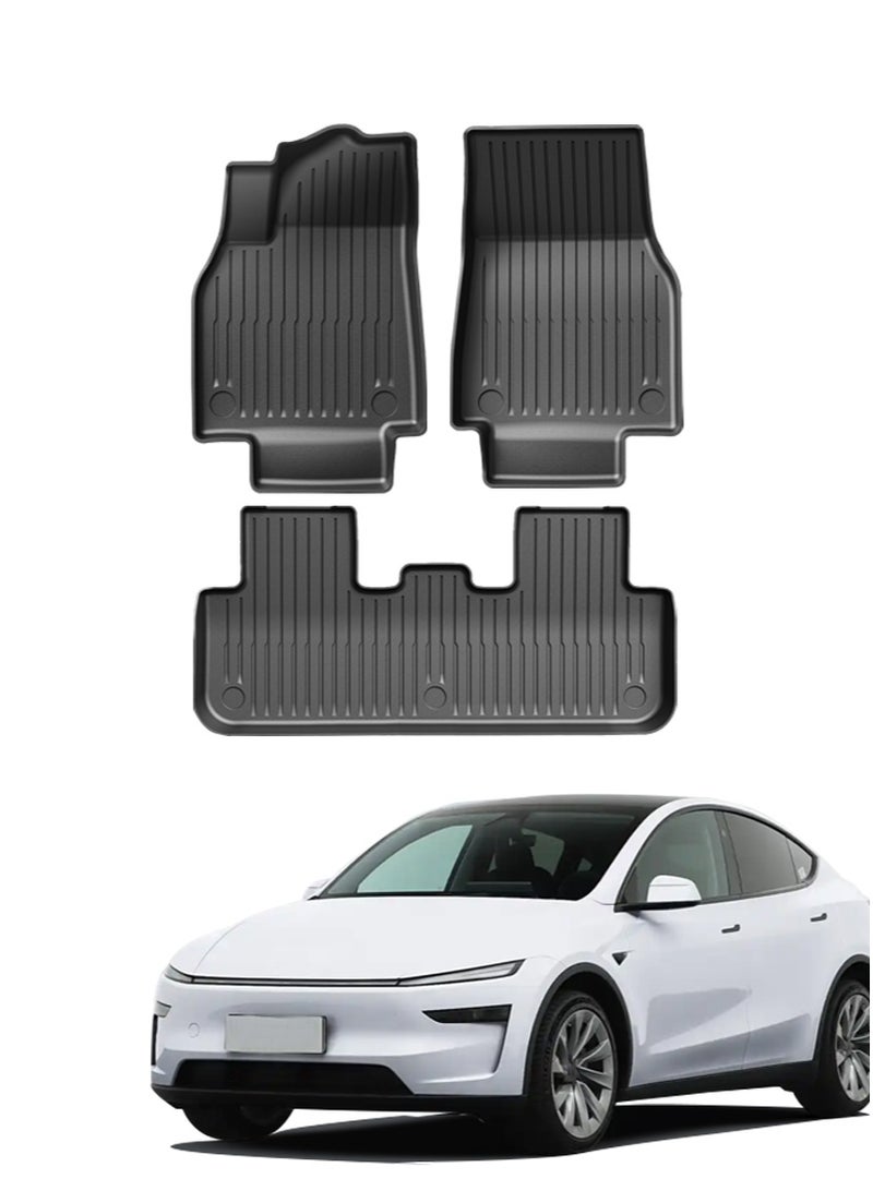 Car mat, suitable for Tesla ModelY car mat, 3D customized, 2025 model, TPE all-weather wear-resistant, anti-slip, easy to clean, high-grade mat. - Image 1