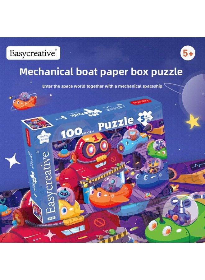 Ancient Original Mechanical Spacecraft Boxed Puzzle 100 Pieces Baby Early Childhood Education And Intelligence Puzzle Toy Game-Color:100 1054 For Mid-Autumn Festival - Image 2