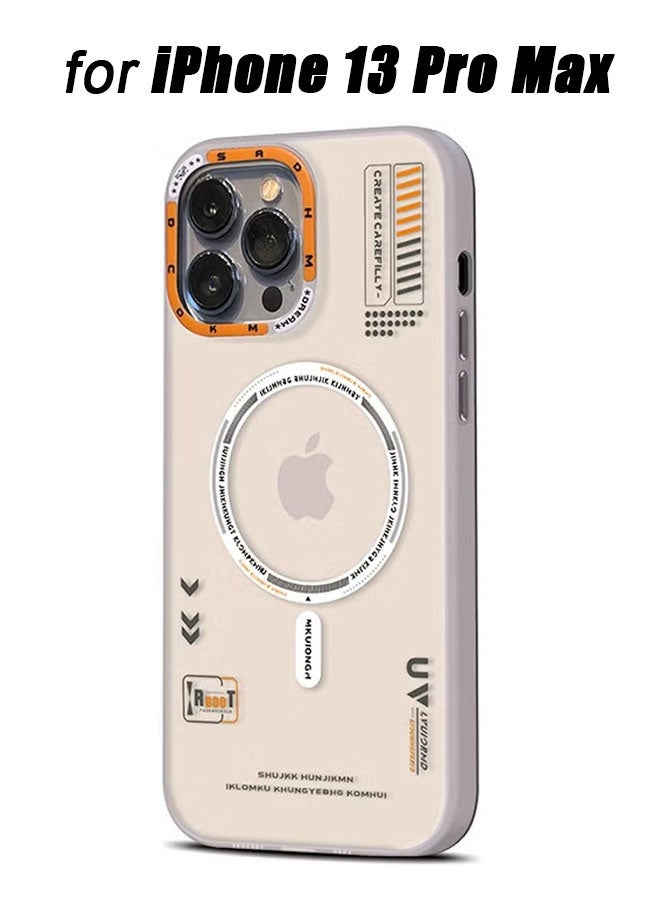 Magnetic Case for iPhone 13 Pro Max Compatible with MagSafe Slim Protective Translucent Matte Phone Cover Matte White - Image 1