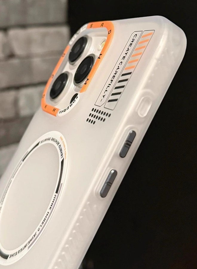 Magnetic Case for iPhone 13 Pro Max Compatible with MagSafe Slim Protective Translucent Matte Phone Cover Matte White - Image 2