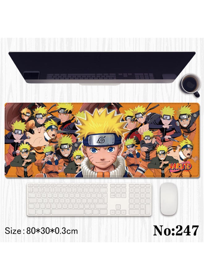 Generic - Ninja Animation Kakashi Mouse Pad Huoying Hongyun Naruto Sasuke Long Office Computer Keyboard Desk Pad-Color:Mouse Pad-Pattern:6 - Image 1