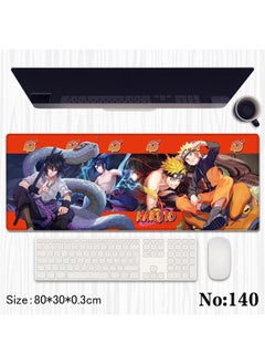 Ninja Animation Kakashi Mouse Pad Huoying Hongyun Naruto Sasuke Long Office Computer Keyboard Desk Pad-Color:Mouse Pad-Pattern:6