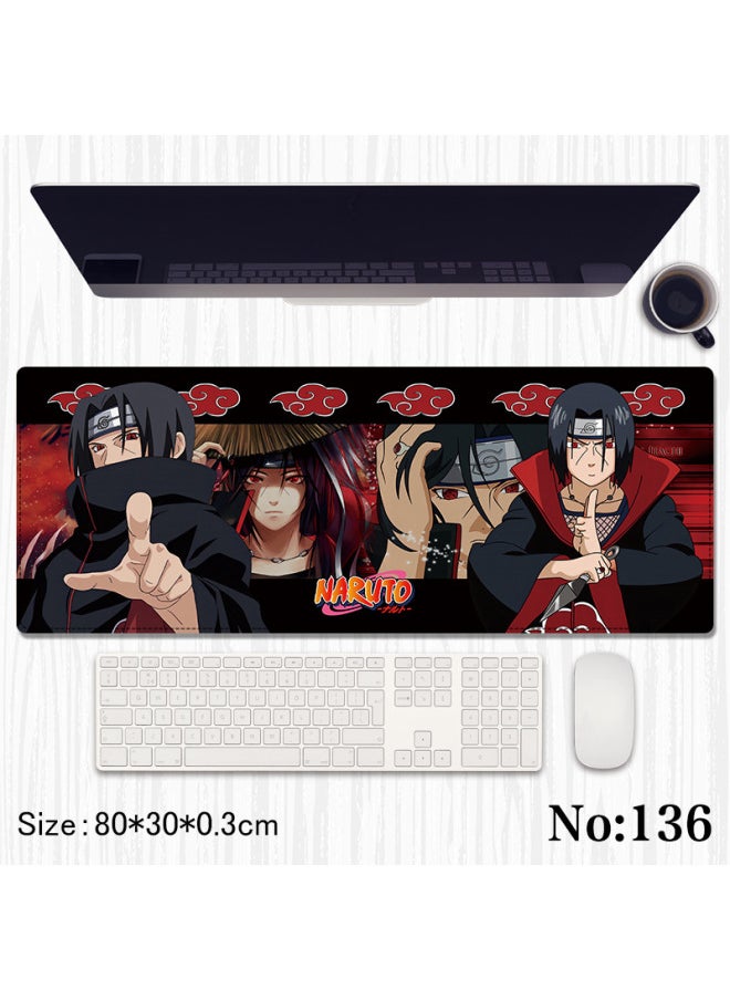 Generic - Ninja Animation Kakashi Mouse Pad Huoying Hongyun Naruto Sasuke Long Office Computer Keyboard Desk Pad-Color:Mouse Pad-Pattern:6 - Image 1