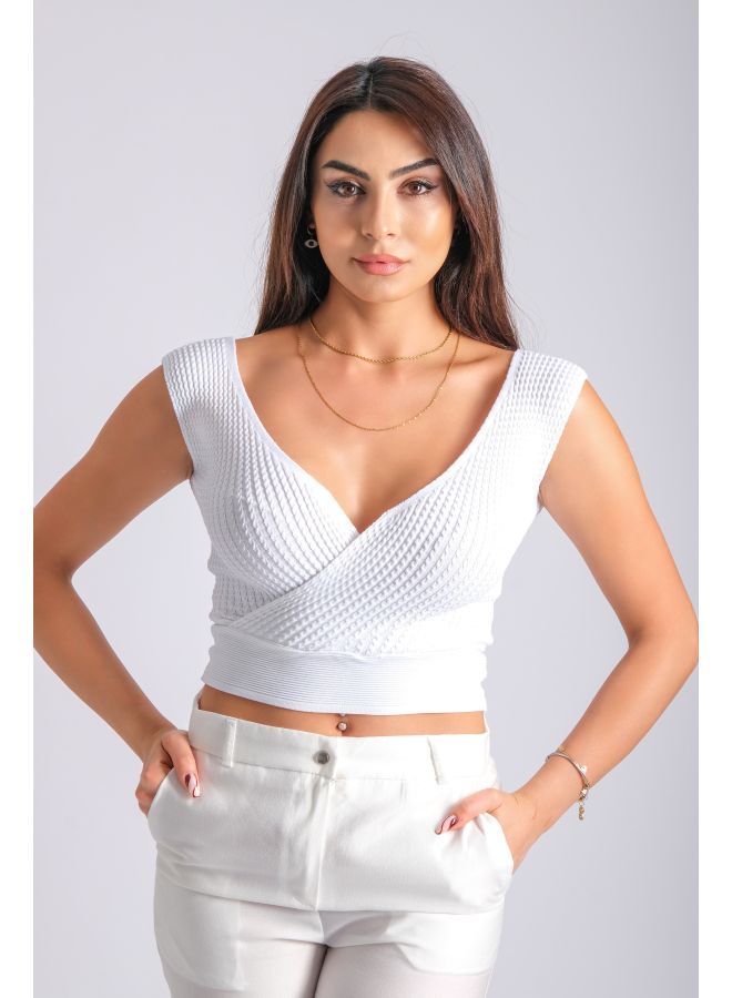 لندونيلا بلوزة قصيرة من نسيج التريكو الصيفي - Free Size - 100124 - Image 1