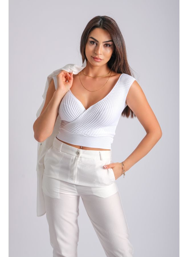 لندونيلا بلوزة قصيرة من نسيج التريكو الصيفي - Free Size - 100124 - Image 2