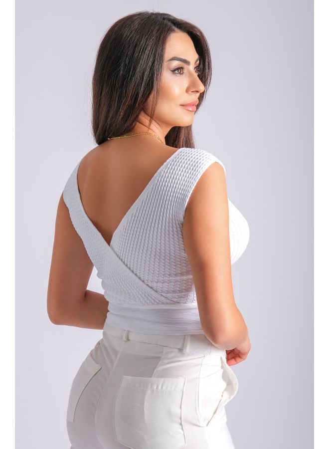 لندونيلا بلوزة قصيرة من نسيج التريكو الصيفي - Free Size - 100124 - Image 5