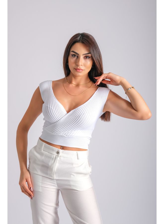 لندونيلا بلوزة قصيرة من نسيج التريكو الصيفي - Free Size - 100124 - Image 3