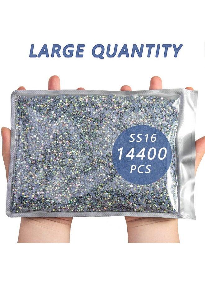BEADSLAND - Hotfix Rhinestones Bulk 14400Pcs Crystal Hot Fix Rhinestones For Crafts Clothes Diy Decoration Crystal Ab Ss16 3.8 4.0Mm - Image 1