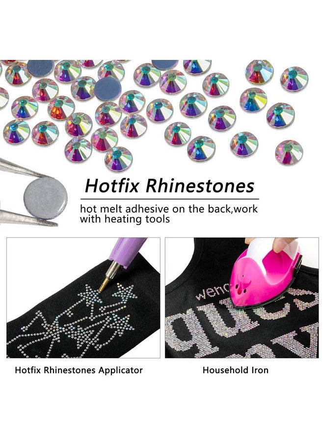 BEADSLAND - Hotfix Rhinestones Bulk 14400Pcs Crystal Hot Fix Rhinestones For Crafts Clothes Diy Decoration Crystal Ab Ss16 3.8 4.0Mm - Image 1