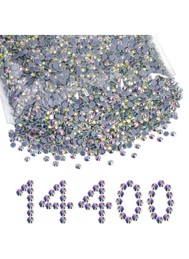 BEADSLAND - Hotfix Rhinestones Bulk 14400Pcs Crystal Hot Fix Rhinestones For Crafts Clothes Diy Decoration Crystal Ab Ss16 3.8 4.0Mm - Image 1