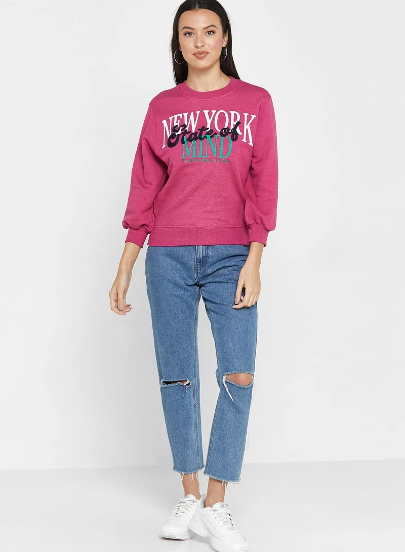 TOMMY HILFIGER Round Neck Graphic Sweatshirt