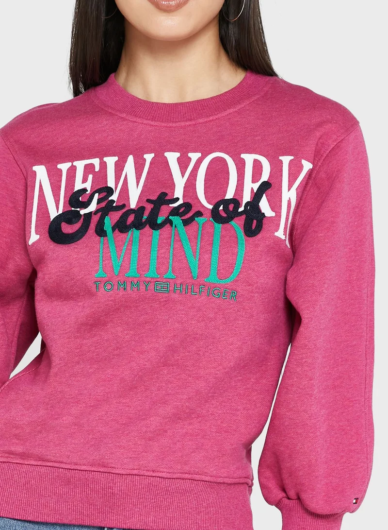 TOMMY HILFIGER Round Neck Graphic Sweatshirt