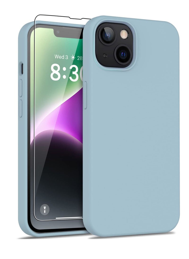 Houmt - iPhone 14 Plus Case with 2 Pack Screen Protectors Soft Flexible Silicone Gel Rubber Bumper Cover Slim Fit Shockproof Protective Phone Case Cover for iPhone 14 Plus 6.7" - Image 1