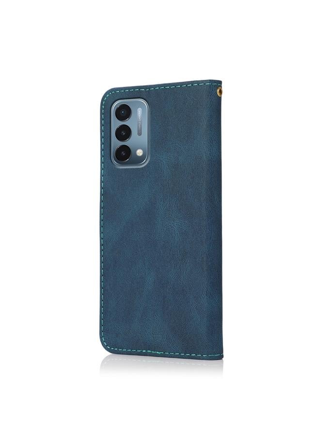 اس-توب جراب لهاتف OnePlus Nord N200 5G، جراب هاتف جلدي مزدوج اللون بخياطة - Image 3