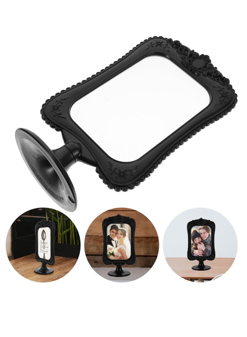 Standing Desktop Photo Frame, Photo Display Frame, Room Decor Double Two Sided Photo Frame, for Tabletop Display, Decorative Floral Design Home Décor, Photo Gallery, Art, More (Black) - Image 4