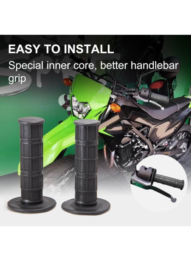 ATRJSZ 7/8" Motorcycle Hand Grips Dirt Bike Grips for CRF YZF WRF KXF KLX Pit-Bike, Soft Rubber Hand Handlebar Grip, Black - Image 4