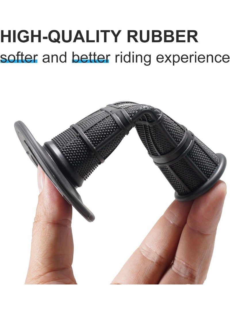 ATRJSZ 7/8" Motorcycle Hand Grips Dirt Bike Grips for CRF YZF WRF KXF KLX Pit-Bike, Soft Rubber Hand Handlebar Grip, Black - Image 3