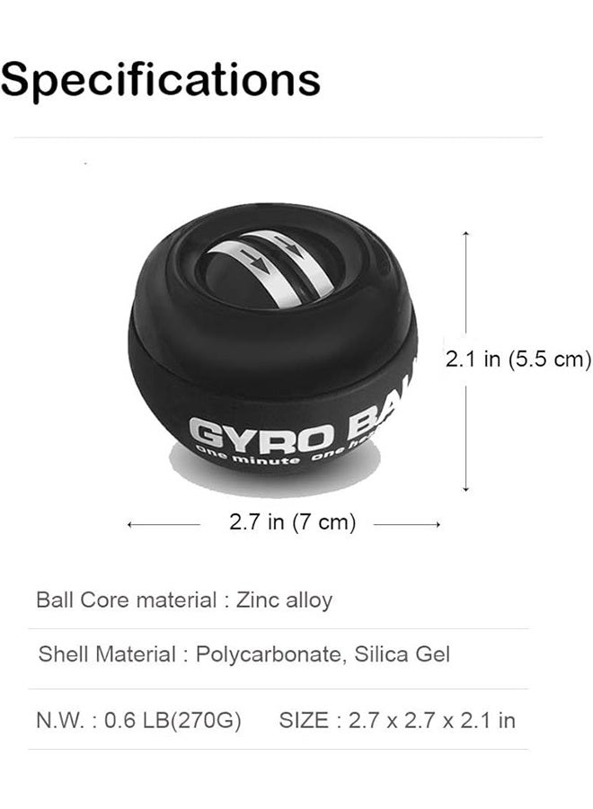 بدء التشغيل التلقائي لكرة الدوران الكهربائي للمعصم ومقوي المعصم وممرين الساعد لتقوية الذراعين والأصابع وعظام الرسغ والعضلات ، بما في ذلك أحزمة المعصم - Image 2