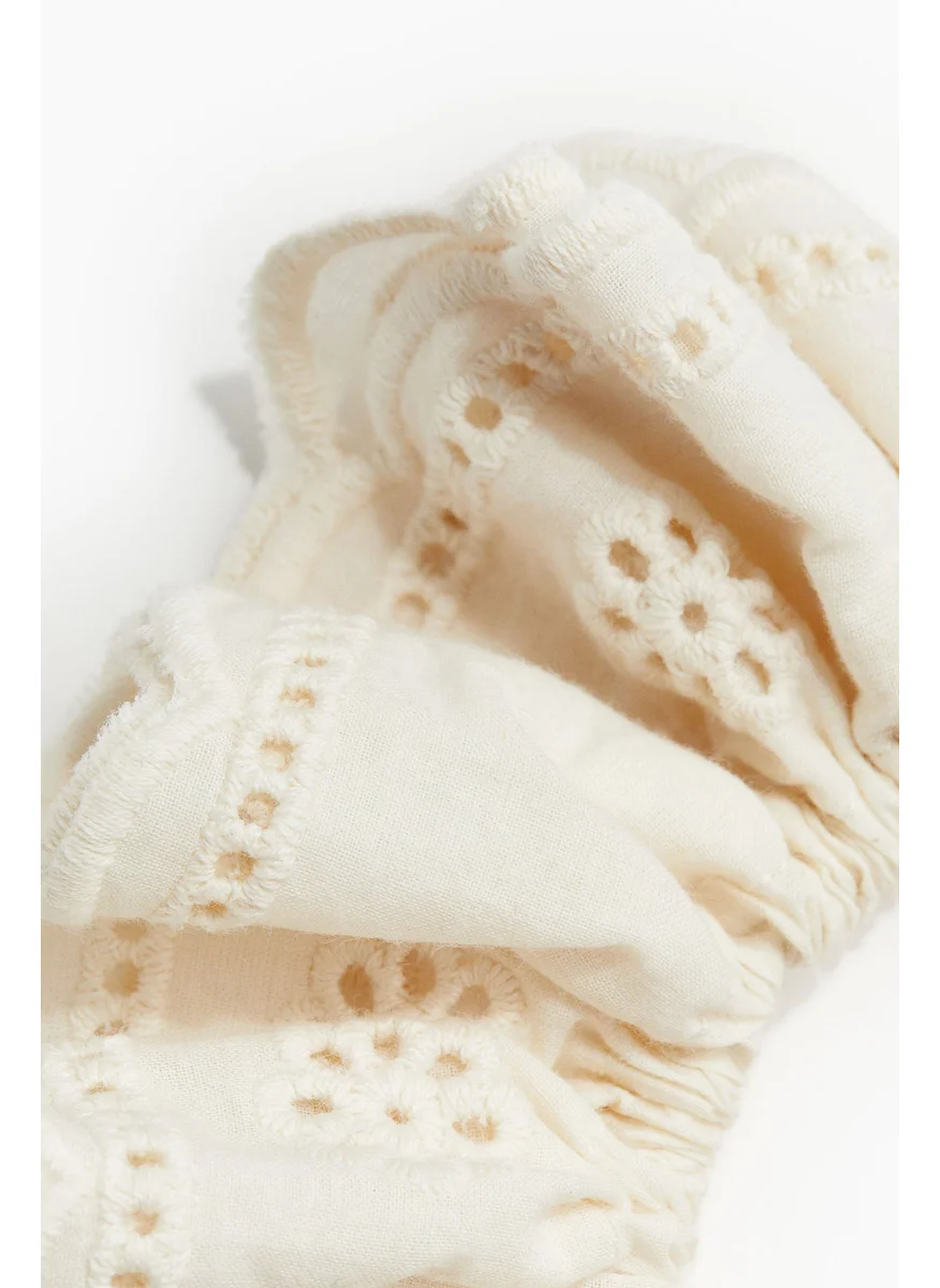 اتش اند ام Embroidered Cotton Scrunchie